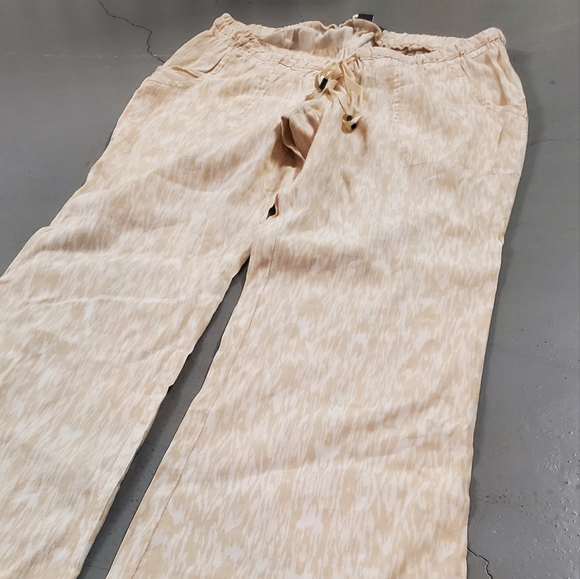 A Pea in the Pod Underbelly Linen Blend Pants Size Medium - Picture 2 of 7